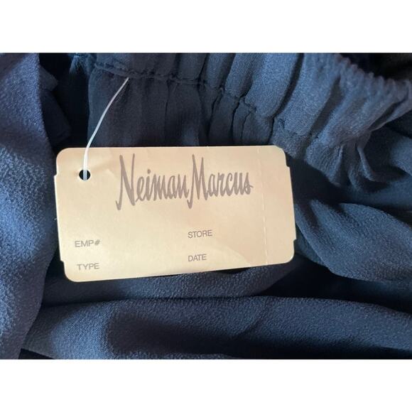 New With Tags BlackTie Neiman Marcus Formal Silk Long Full Navy Skirt Size 4 - Picture 11 of 13